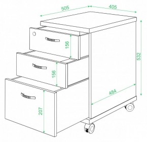 Тумбочка Домино ТС-2 в Ревде - revda.mebel24.online | фото 2