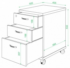 Тумбочка Домино ТС-2 в Ревде - revda.mebel24.online | фото 2