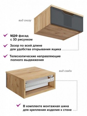 Тумбочка навесная Эмилия ЭЛ-23 в Ревде - revda.mebel24.online | фото 3