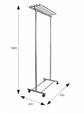 Вешалка гардеробная М-9 металлик в Ревде - revda.mebel24.online | фото