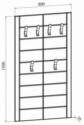 Вешалка настенная Изабель ИЗ-80 в Ревде - revda.mebel24.online | фото 2