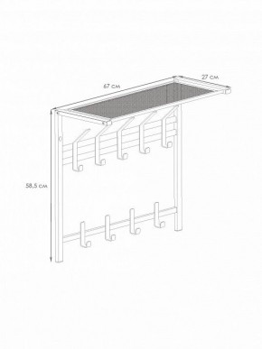 Вешалка-полка Торонто 22 в Ревде - revda.mebel24.online | фото 3