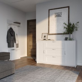 Вешалка СИРИУС настенная с полкой, цвет белый в Ревде - revda.mebel24.online | фото 4