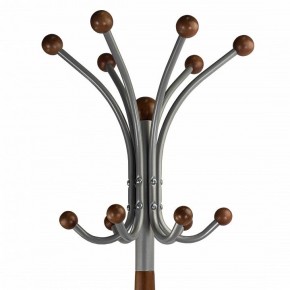 Вешалка-стойка Декарт Д-1 средне-коричневый/металлик в Ревде - revda.mebel24.online | фото 2