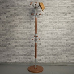 Вешалка-стойка Декарт Д-1 средне-коричневый/металлик в Ревде - revda.mebel24.online | фото 6