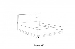 ВИНТЕР - 16 ПМ Кровать 1600 с ортопедом с ПМ НК в Ревде - revda.mebel24.online | фото 2