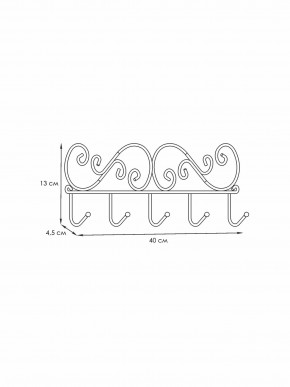 ВН 276 М Вешалка настенная "Кружева 5" Медный антик в Ревде - revda.mebel24.online | фото 2