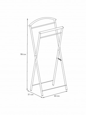 ВНП 367 М Вешалка костюмная "Контур" Медный антик в Ревде - revda.mebel24.online | фото