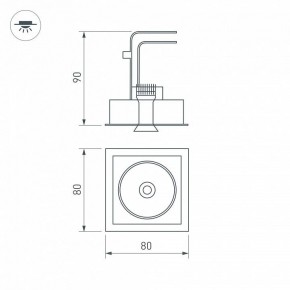 Встраиваемый светильник Arlight CL-SIMPLE-S80x80-9W Day4000 (BK, 45 deg) 026875 в Ревде - revda.mebel24.online | фото 9