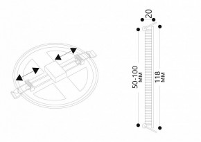 Встраиваемый светильник Arte Lamp Mesura A7972PL-1WH в Ревде - revda.mebel24.online | фото 5