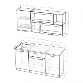 ЯНА Кухонный гарнитур Стандарт (1600 мм) в Ревде - revda.mebel24.online | фото 2