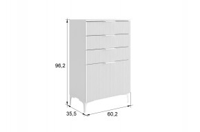 ЗЕФИР Гостиная К1 (белое дерево/белый муар) в Ревде - revda.mebel24.online | фото 2