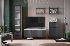 ЗЕФИР Гостиная К2 (белое дерево/черный муар) в Ревде - revda.mebel24.online | фото 1