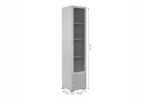 ЗЕФИР Гостиная К2 (белое дерево/черный муар) в Ревде - revda.mebel24.online | фото 6